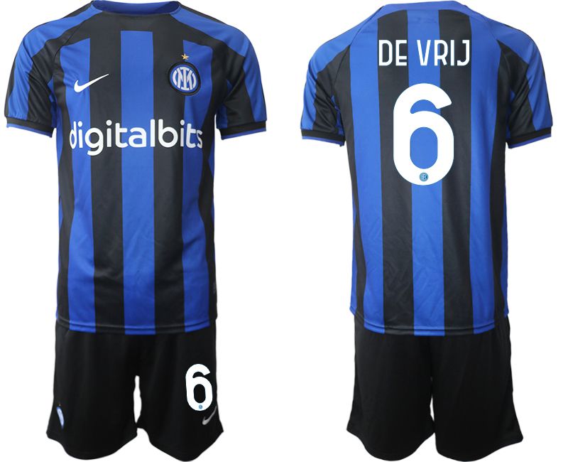 Men 2022-2023 Club Inter Milan home blue 6 Soccer Jersey